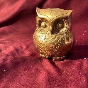 Brass owl bank